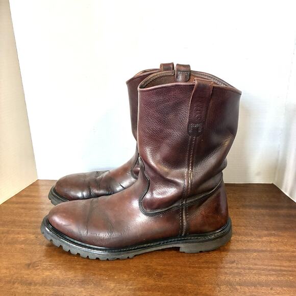 RARE VTG Red Wing Pecos Boots 1132 Cordovan Leather, Men's Sz 14 US, Made in USA - Picture 1 of 9